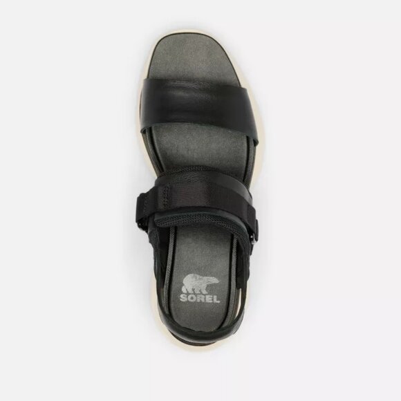 Sorel KINETIC Impact Slingback Heel Women's Sandal in Black/Chalk - Picture 5 of 11